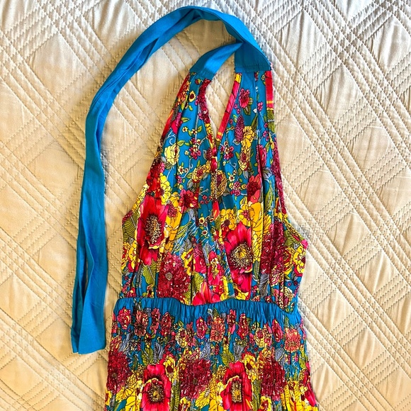 Colorful Women’s Halter Dress, NEVER WORN, Estimated Size Small - Picture 2 of 9